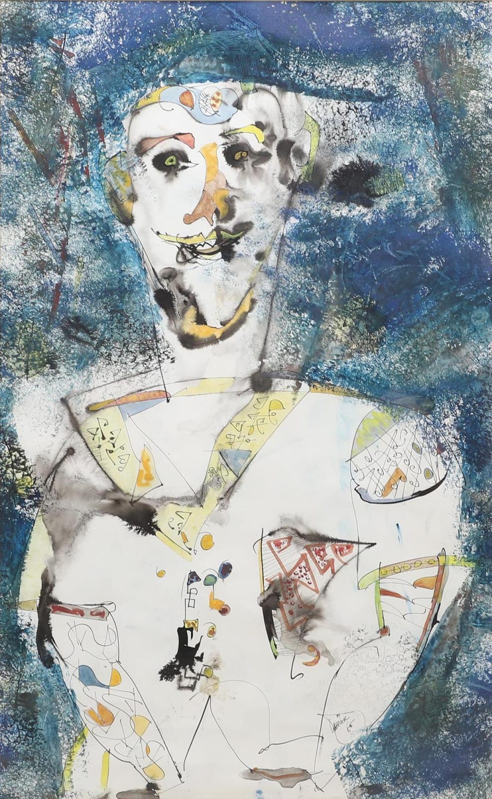 Charles Keeling Lassiter comparable auction result: charles keeling lassiter american 1926 2005 ny artist expressionist painting depicting a bullfighter mixed media on paper sign