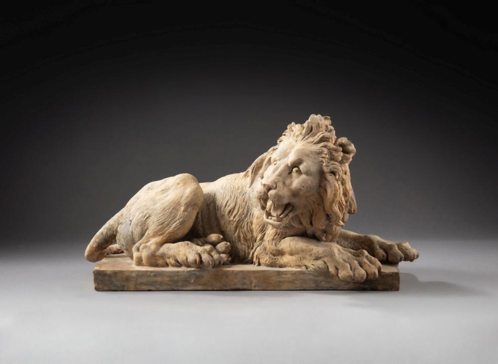 reclining lion · Sotheby's · 2023-07-04 Guillaume (1677) Coustou comparable auction result: reclining lion