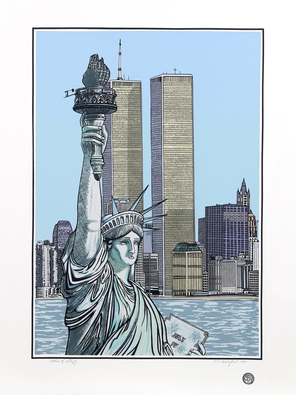 Cindy Wolsfeld comparable auction result: cindy wolsfeld statue of liberty screenprint