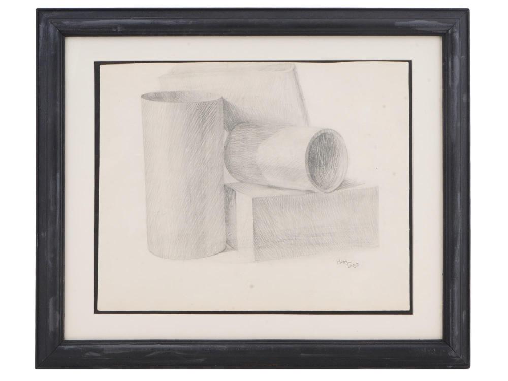 Naum Gabo comparable auction result: russian abstract pencil painting by naum gabo