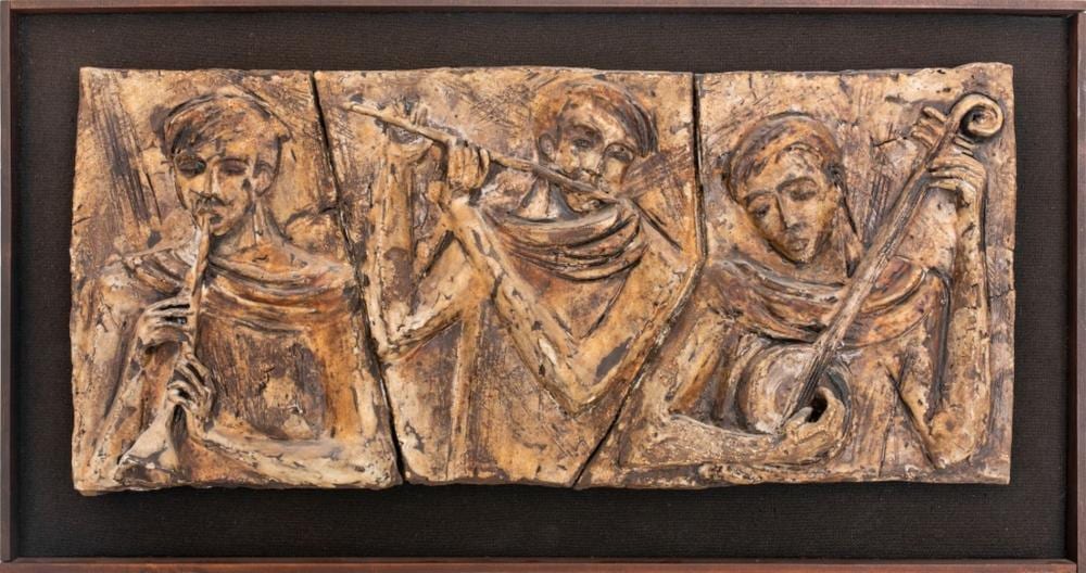 arthur getz musicians ceramic relief · Auctions at Showplace · 2023-08-06 Arthur Getz comparable auction result: arthur getz musicians ceramic relief