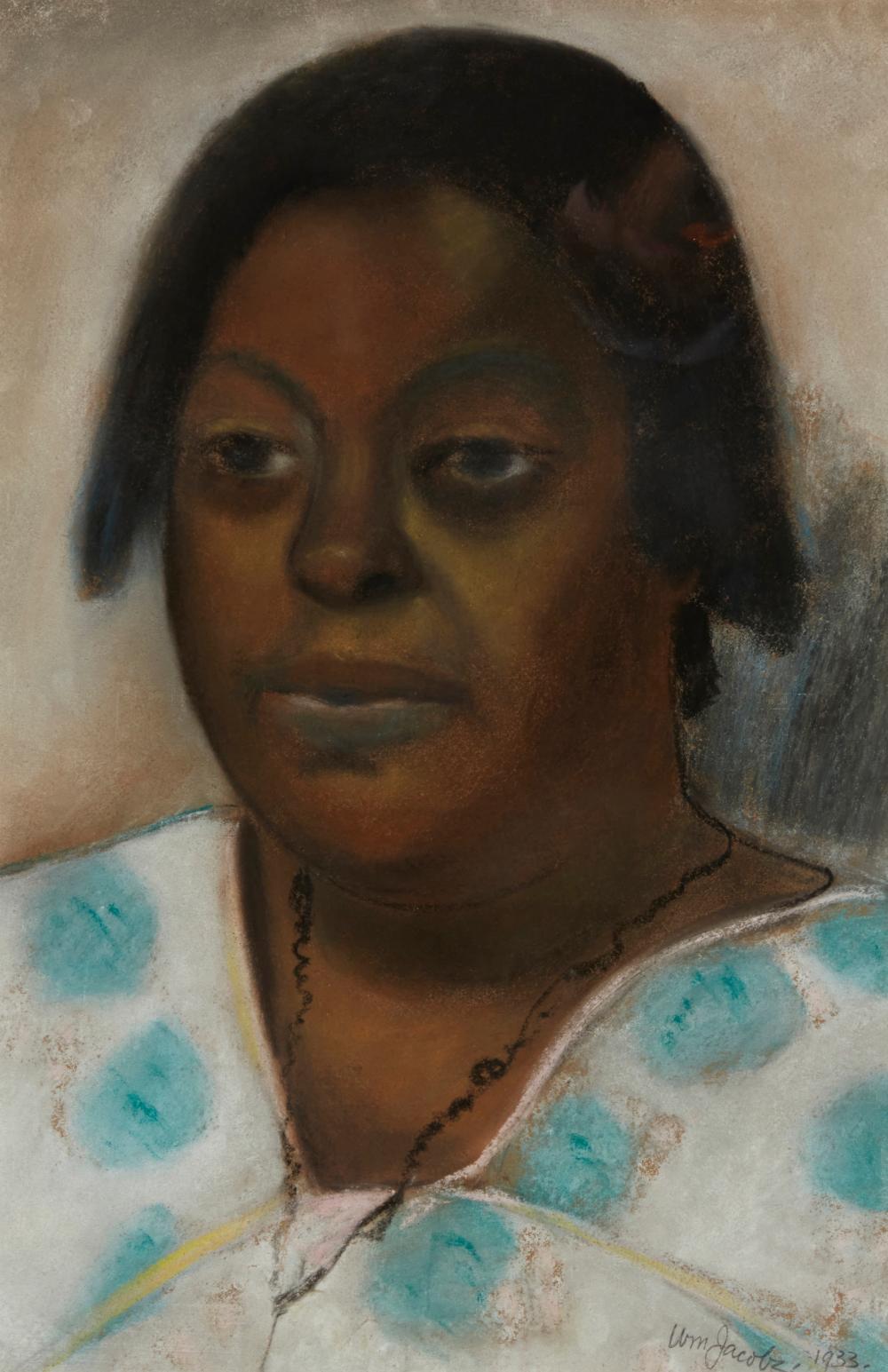 william jacobs 1897 1973 portrait of a woman 1933 pastel on paper sight 17 25 h x 11 375 w · John Moran Auctioneers · 2023-07-11 William Jacobs comparable auction result: william jacobs 1897 1973 portrait of a woman 1933 pastel on paper sight 17 25 h x 11 375 w