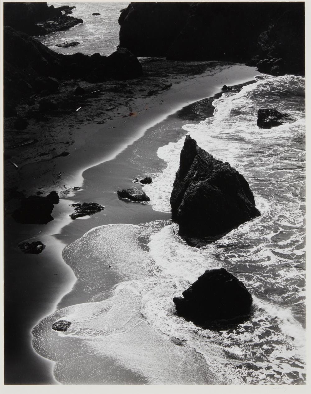 Bob Werling comparable auction result: robert werling b 1946 rocks at the shore gelatin silver print on paper image sheet 19 25 h x 15 w