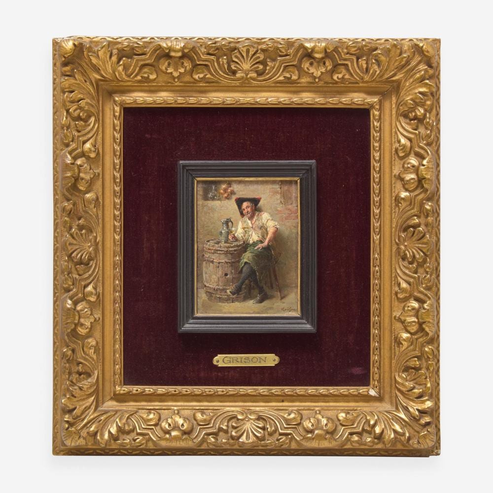 Adolphe Grison comparable auction result: fran ois adolphe grison french 1845 1914 portrait of a reveler drinking