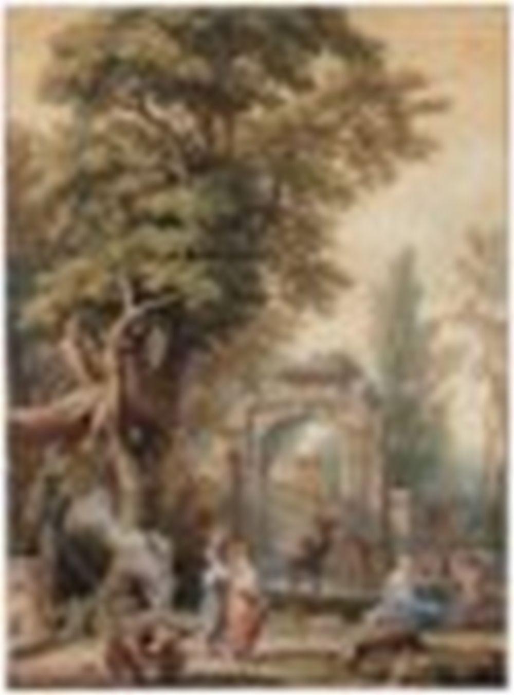 Isaac de Moucheron comparable auction result: isaac de moucheron amsterdam 1667 1744 a classical landscape with ruins a