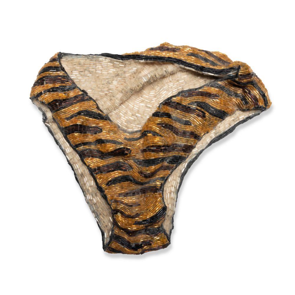 Liza Lou comparable auction result: golden tiger panties