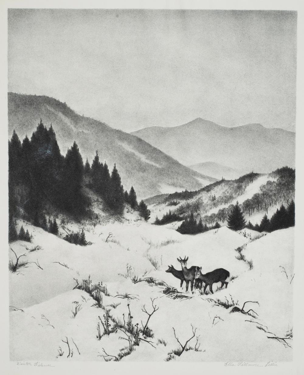 Ella Fillmore Lillie comparable auction result: ella fillmore lillie 1887 1973 winter silence c 1940