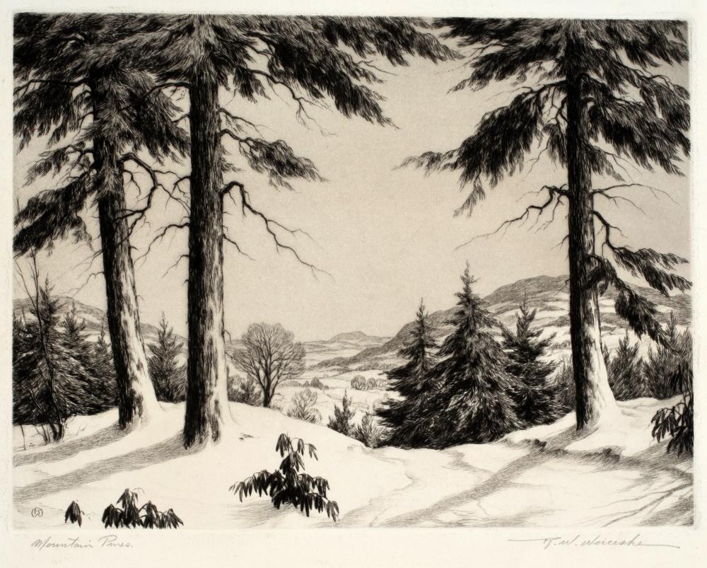 Ronau William Woiceske comparable auction result: ronau william woiceske 1887 1953 mountain pines