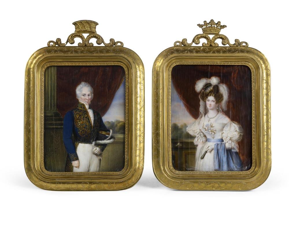 Eugène (1806) Giraud comparable auction result: coppia di ritratti della nobilt francese a firma giraud francia xix secolo