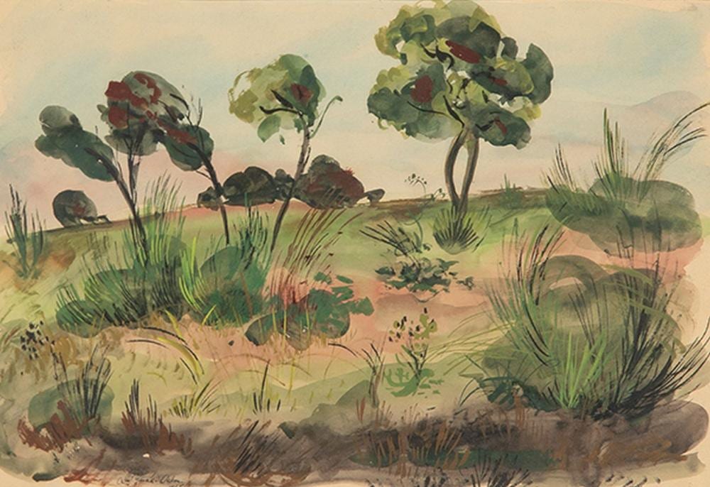 Luís García-Ochoa comparable auction result: luis garcia ochoa landscape with trees