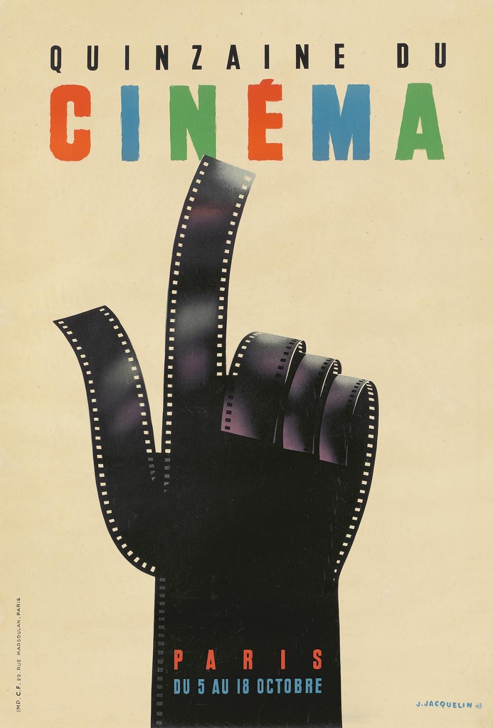 quinzaine du cin ma ca 1935 · Poster Auctions International Inc · 2023-07-18 Jean Jacquelin comparable auction result: quinzaine du cin ma ca 1935