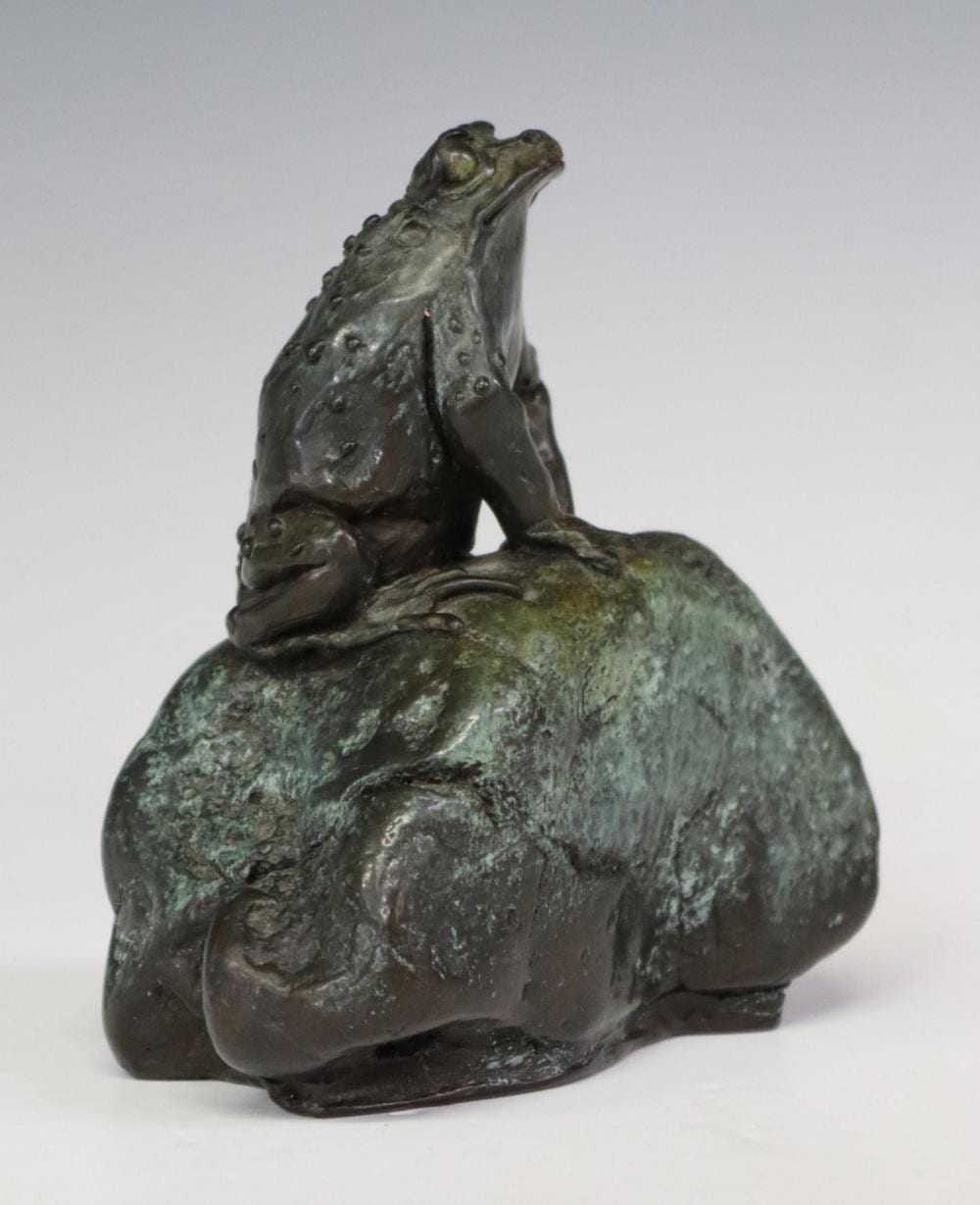 Millicent E. Ayrton comparable auction result: pollock 20th c wildlife sculpture frog