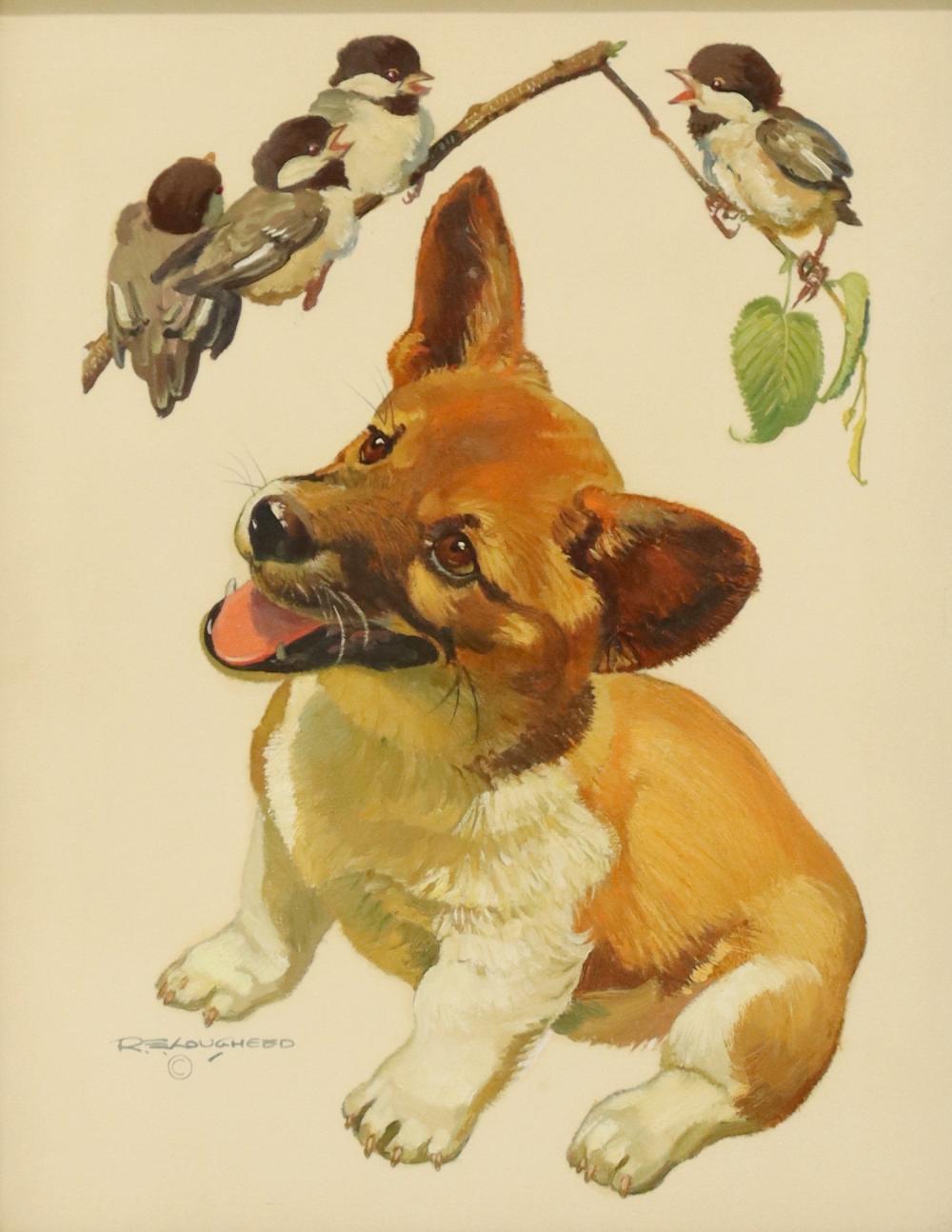 Robert Elmer Lougheed comparable auction result: robert elmer lougheed 1910 1982 welsh corgi