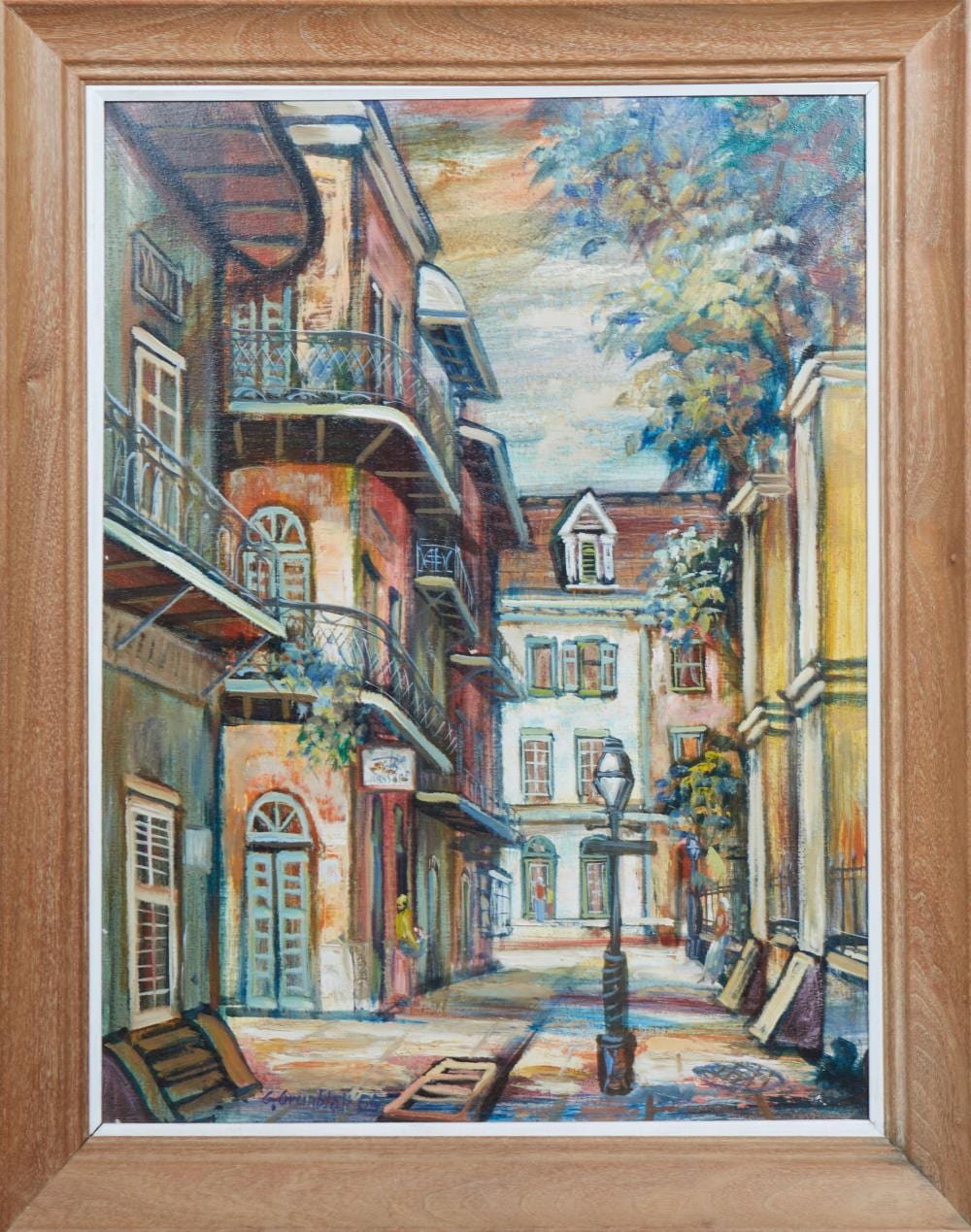 george grunblatt american new orleans 1923 2008 h 24 in w 18 in framed h 28 in w 22 in · Crescent City Auction Gallery · 2023-07-15 George Grunblatt comparable auction result: george grunblatt american new orleans 1923 2008 h 24 in w 18 in framed h 28 in w 22 in