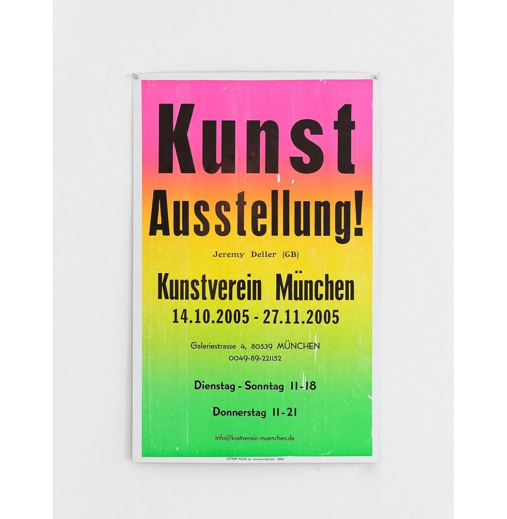 Jeremy Deller comparable auction result: jeremy deller 1966 london kunstausstellung