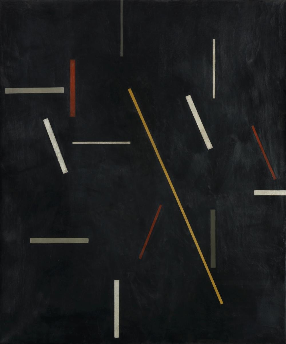Michael Richard Ladd Canney comparable auction result: michael canney british 1923 1999 black yellow red painted in 1970