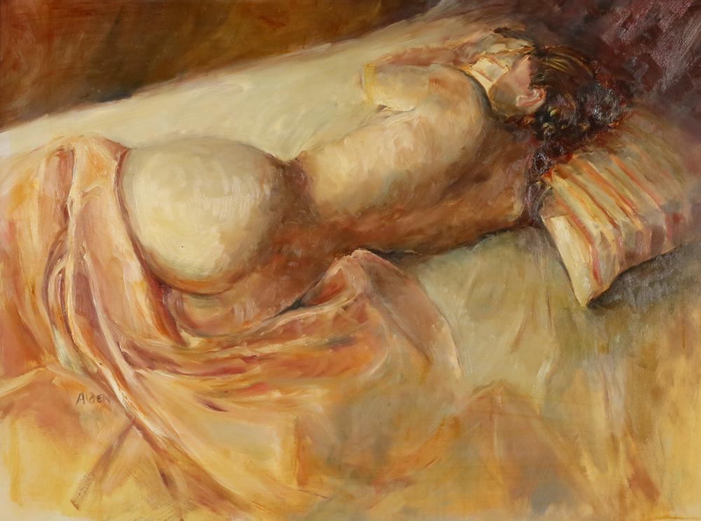 Selma Alden comparable auction result: selma alden oil on masonite nude
