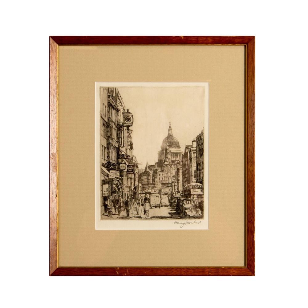 terence henry lambert british drypoint fleet street · Lion and Unicorn · 2023-07-16 Terence Henry Lambert comparable auction result: terence henry lambert british drypoint fleet street