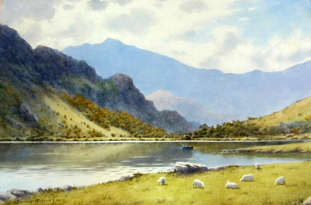 Warren Williams comparable auction result: warren williams british 1863 1941 british 1863 1941 llyn gwynant foot of snowdon