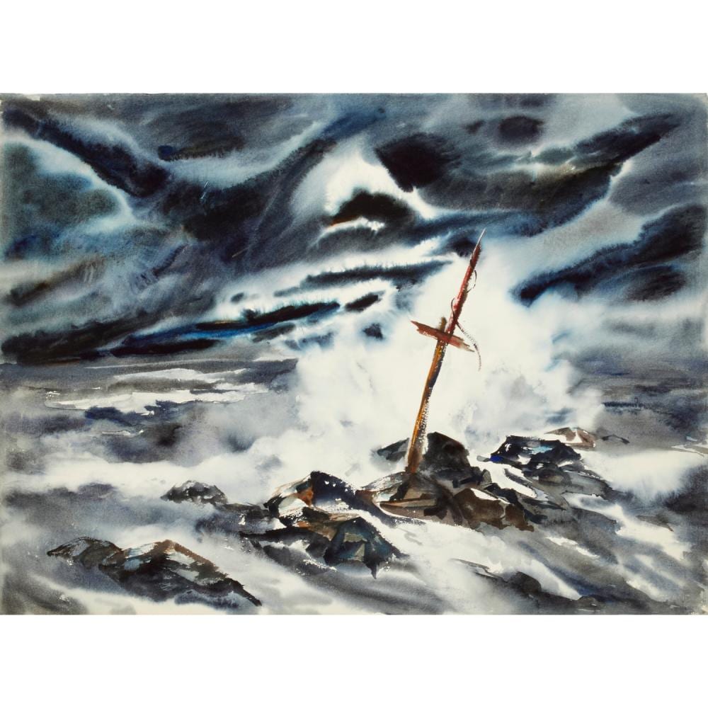 James Kirk Merrick comparable auction result: james kirk merrick watercolor on paper