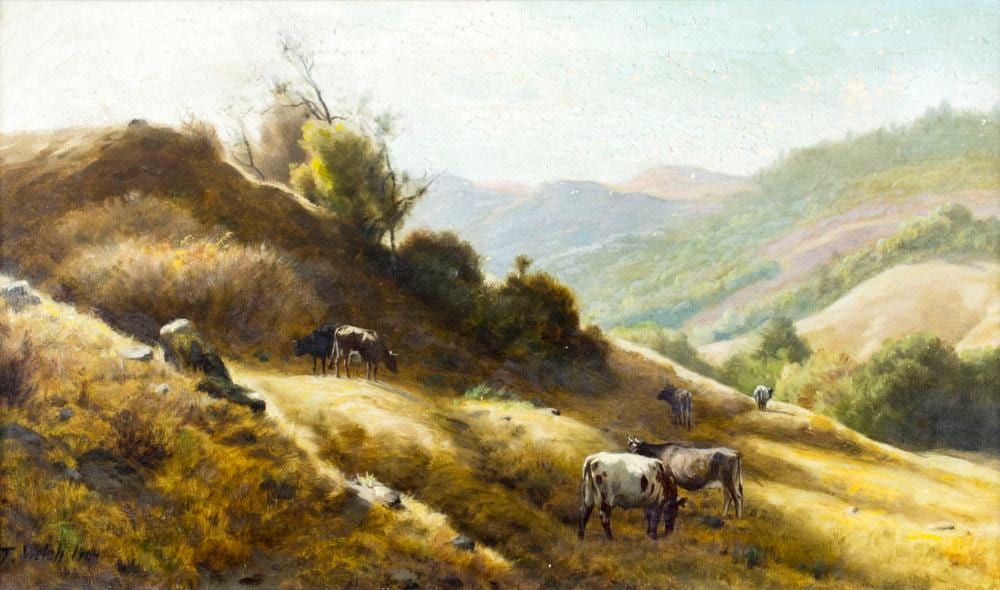 thaddeus welch ca in 1844 1919 oil painting antique · Broward Auction Gallery LLC · 2023-09-10 Thaddeus Welch comparable auction result: thaddeus welch ca in 1844 1919 oil painting antique