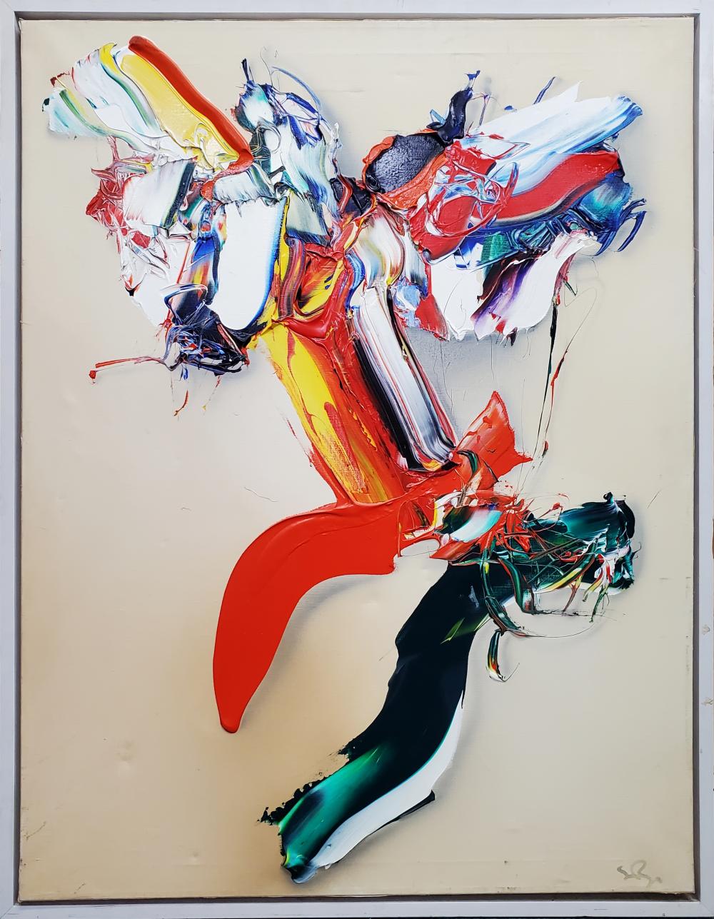 Sven Inge Hoglund Abstract Oil on Canvas Large Expressionist Pop Art Signed sold by Hess Fine Art, lot 7327 — auction record photograph