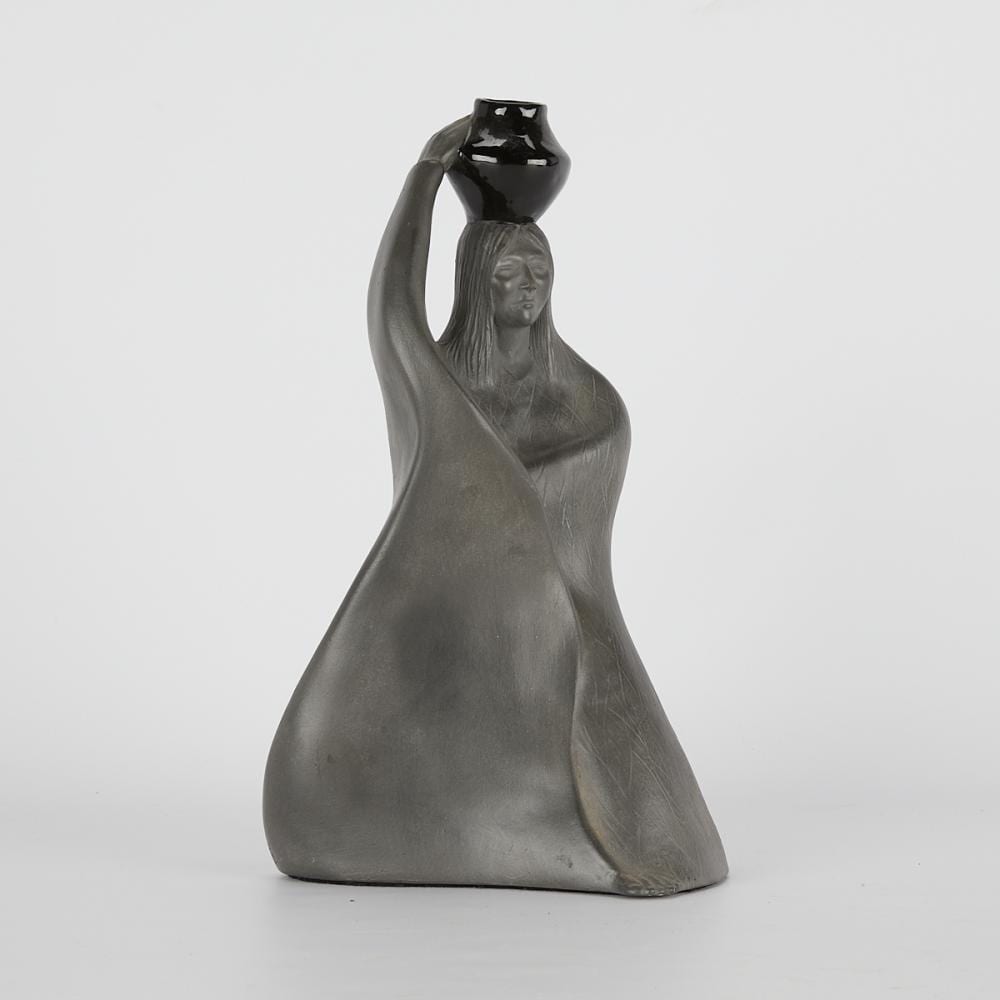 Bill Girard comparable auction result: bill girard sculpture woman with pot