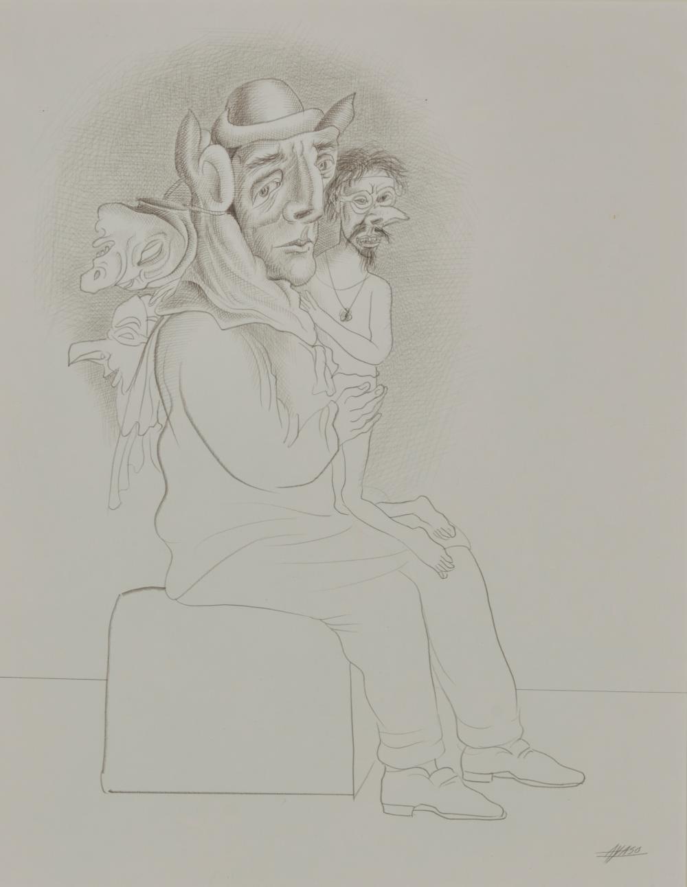 Manuel Ayaso comparable auction result: manuel ayaso b 1934 the actor 2000 silverpoint on paper sight 14 375 h x 11 w