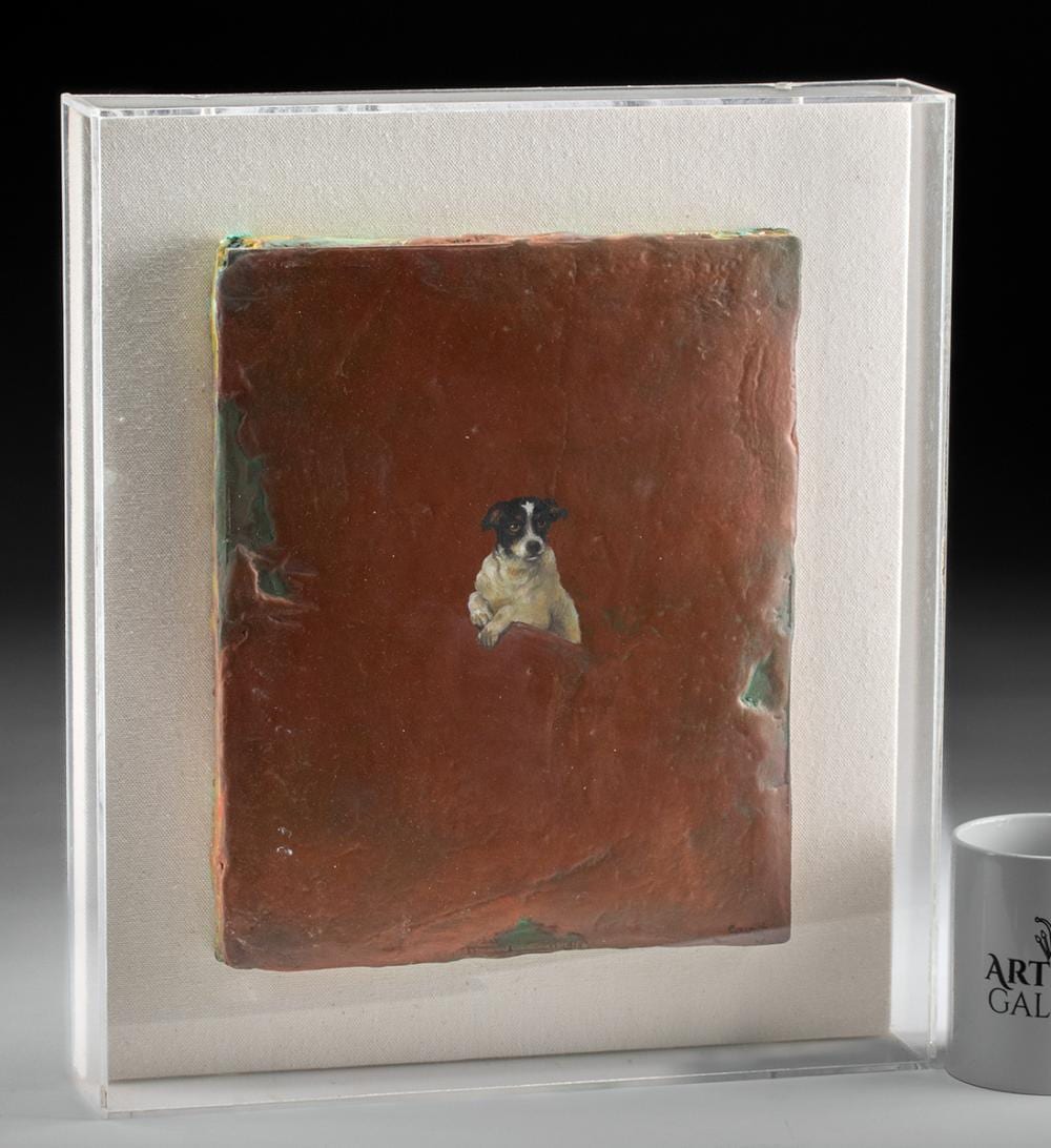 Irma Cavat comparable auction result: irma cavat painting of a dog