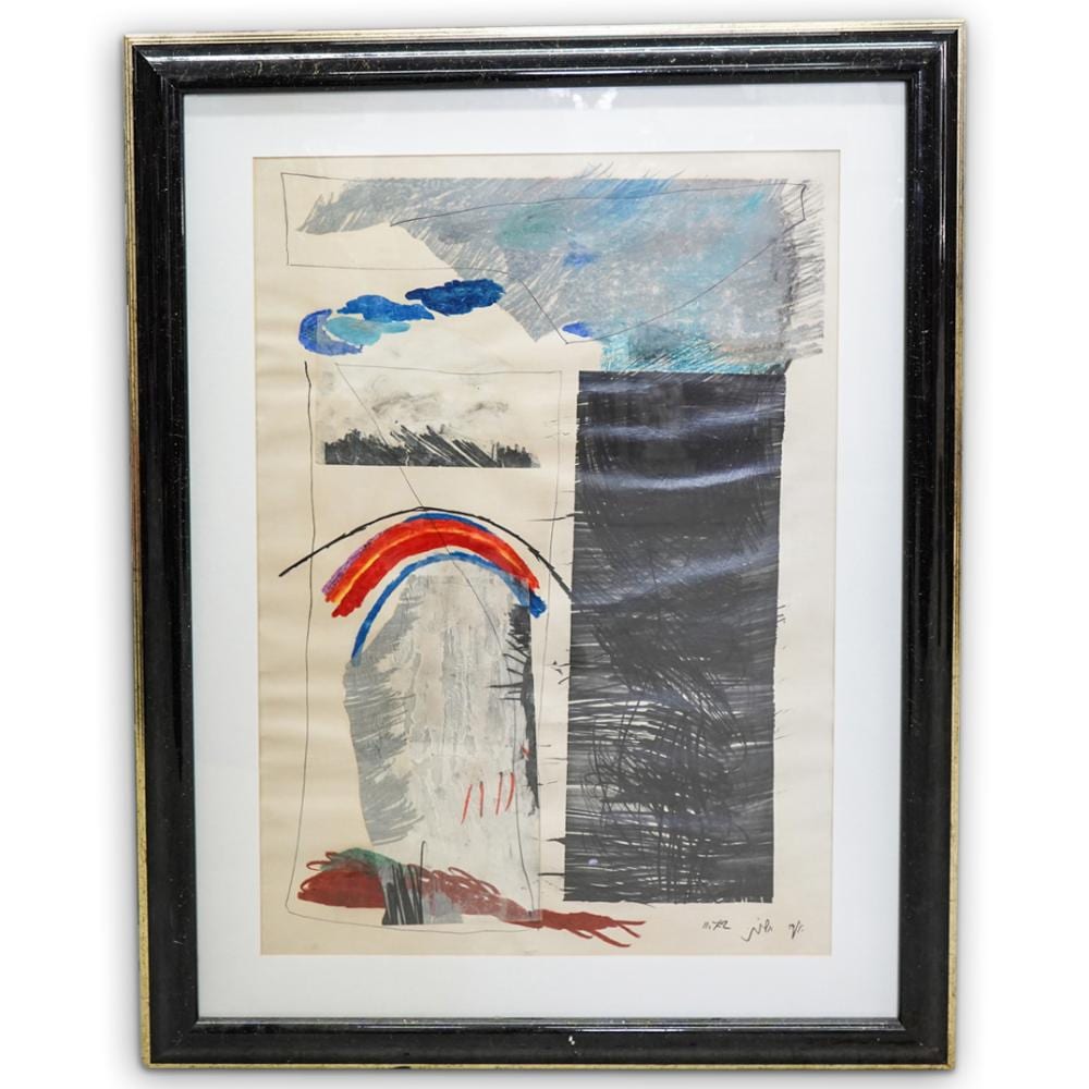 James Coignard (Fench, 1925-2008) Mixed Media Painting sold by Akiba Galleries, lot 520 — auction record photograph