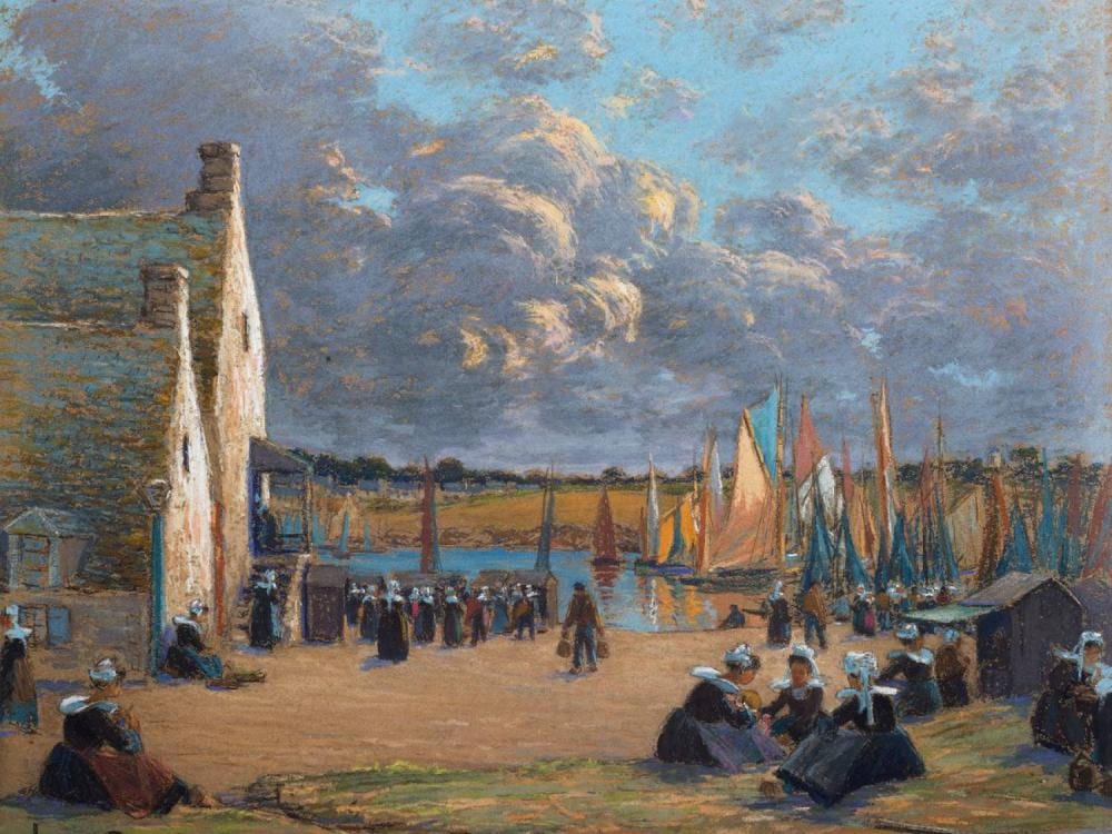 mathurin janssaud 1857 1940 breton port with rich · Henry's Auktionshaus · 2023-07-29 Mathurin Janssaud comparable auction result: mathurin janssaud 1857 1940 breton port with rich