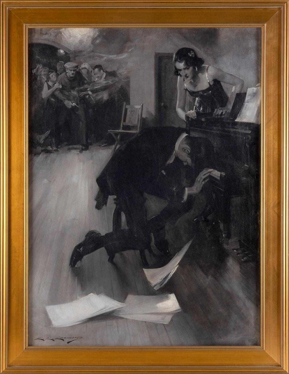 charles edward chambers illinois new york iowa 1883 1941 lovers triangle oil on canvas 24 25 x 33 25 framed 24 75 x 38 75 · Eldred's · 2023-07-28 Charles Edward Chambers comparable auction result: charles edward chambers illinois new york iowa 1883 1941 lovers triangle oil on canvas 24 25 x 33 25 framed 24 75 x 38 75