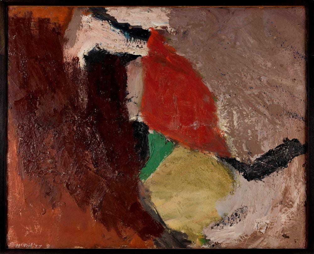 george joseph mcneil new york 1908 1995 untitled abstract oil and mixed media on cradled panel 31 x 40 framed 32 5 x 42 5 · Eldred's · 2023-07-28 George Joseph McNeil comparable auction result: george joseph mcneil new york 1908 1995 untitled abstract oil and mixed media on cradled panel 31 x 40 framed 32 5 x 42 5