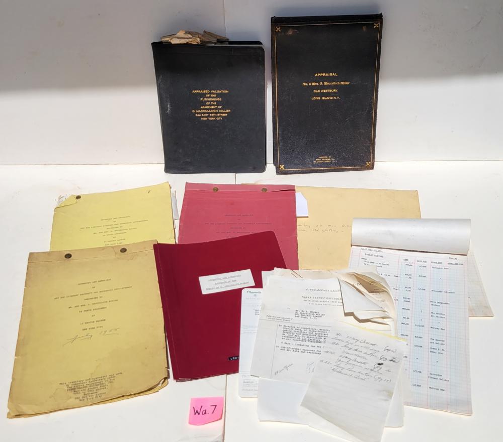 VANDERBILT ARCHIVE LOT OF PRE SOTHEBYS PARK BERNET ART ANTIQUE APPRAISAL MANSION INVENTORIES sold by Richard Stedman Estate Services LLC, lot 56 — auction record photograph