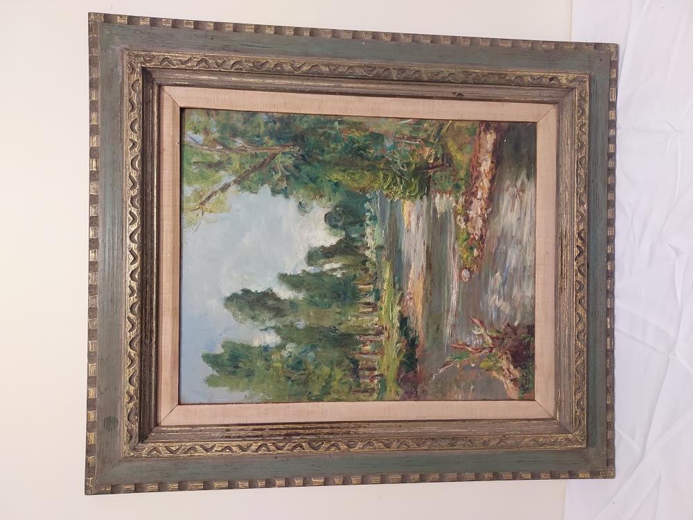 Carlo Aimetti comparable auction result: carlo aimetti impressionist landscape oil painting