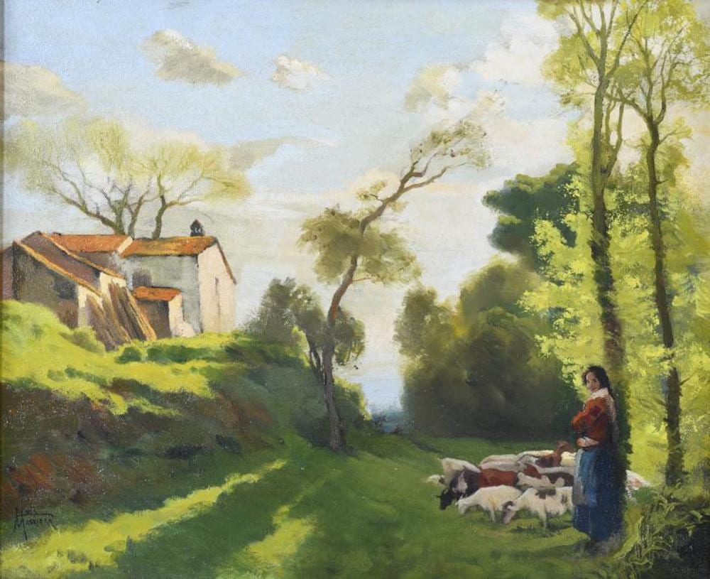 Luis Masriera y Rosés comparable auction result: lluis masriera 1872 1958 la pastorcilla