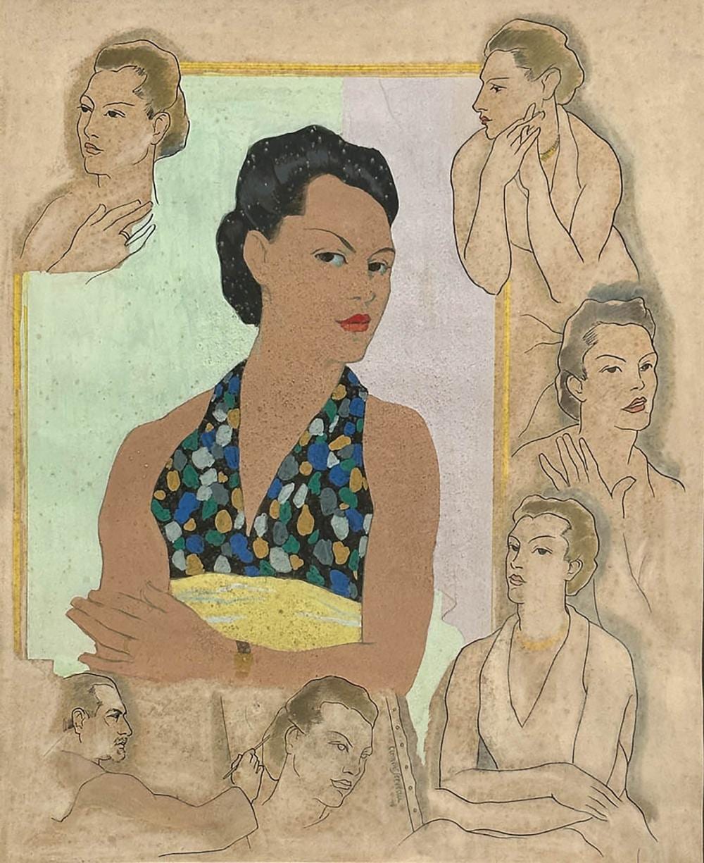 Clément-Serveau comparable auction result: cl ment serveau portrait de femme