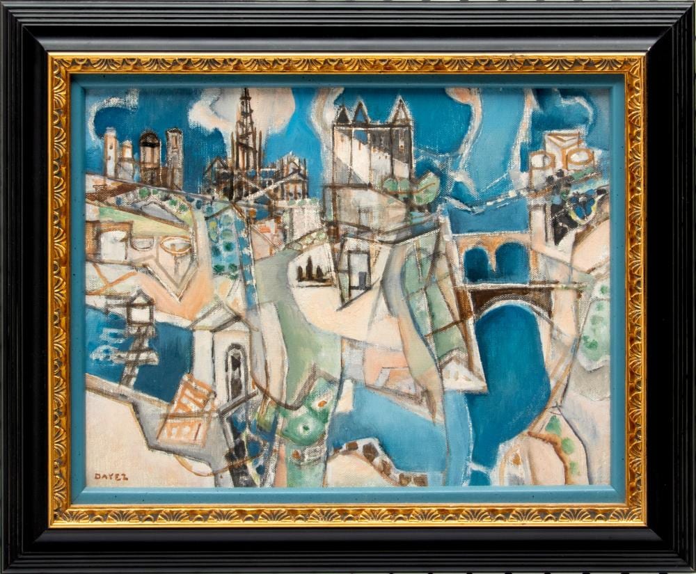 Georges Dayez comparable auction result: georges dayez french 1907 1991 oil on canvas ca 1963 nesa del valle h 10 w 13