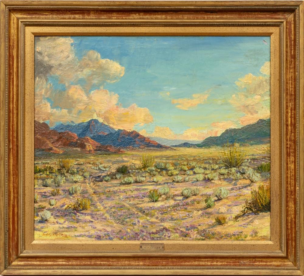 James Arthur Merriam comparable auction result: james arthur merriam american 1880 1951 oil on canvas california desert landscape h 25 5 w 30 25
