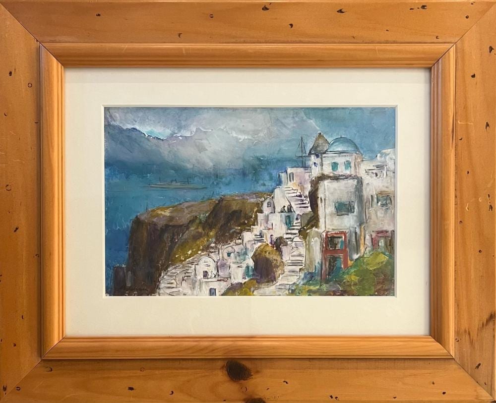 Margaret Wallace comparable auction result: margaret wallace 1919 2012 australia rainstorm santorini