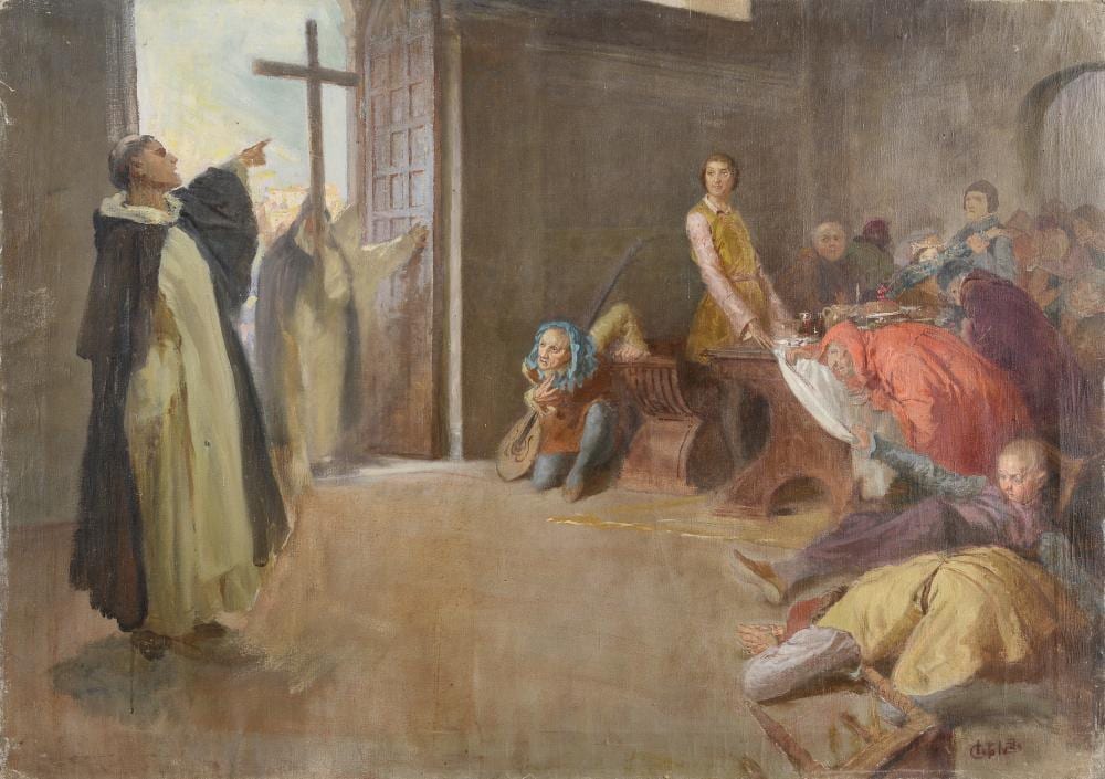 Cleto Luzzi comparable auction result: oil painting by cleto luzzi