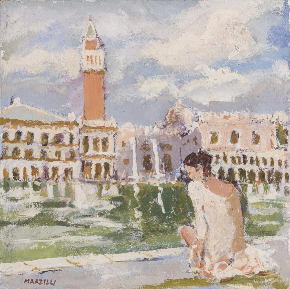 Franco Marzilli comparable auction result: oil painting by franco marzilli