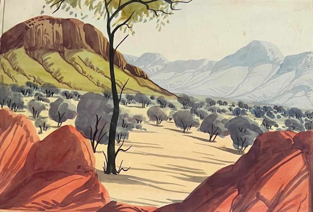 Brenton Raberaba comparable auction result: brenton raberaba hermannsburg untitled watercolour on paper