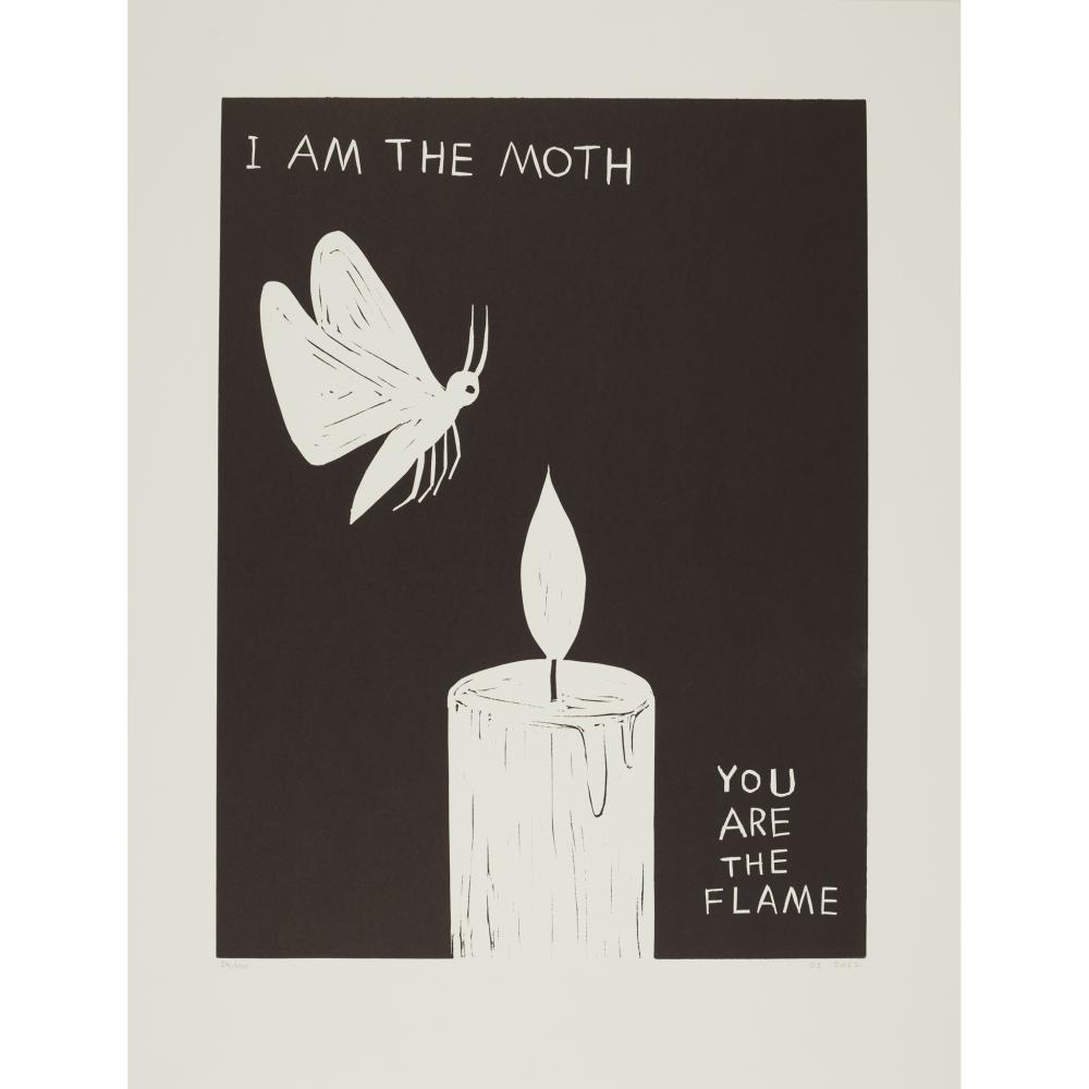 § DAVID SHRIGLEY O.B.E. (BRITISH 1968-) I AM THE MOTH, YOU ARE THE FLAME - 2022 sold by Lyon & Turnbull, lot 318 — auction record photograph
