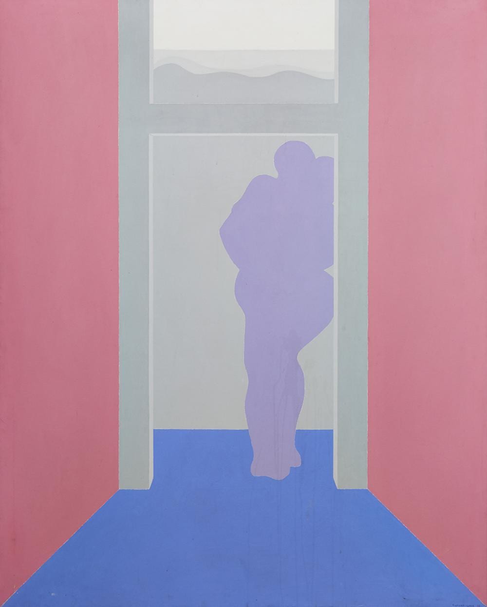 Robin Wallace-Crabbe comparable auction result: robin wallace crabbe b 1938 lovers in a doorway