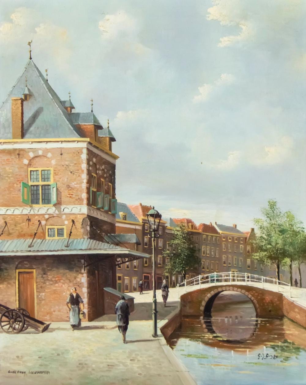 George Jan Dispo comparable auction result: george jan dispo german 1922 1973 oude waag leeuwarden oil on canvas
