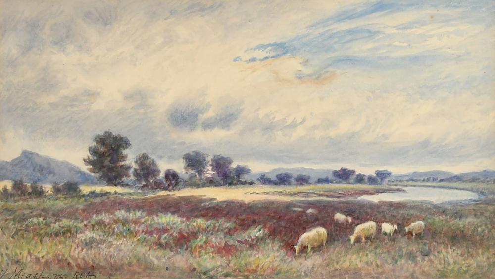 henry measham 1844 1922 british an extensive landscape with sheep grazing watercolour signed 9 5 x 16 7 · John Nicholson's Fine Art Auctioneers & Valuers · 2023-07-19 Henry Measham comparable auction result: henry measham 1844 1922 british an extensive landscape with sheep grazing watercolour signed 9 5 x 16 7