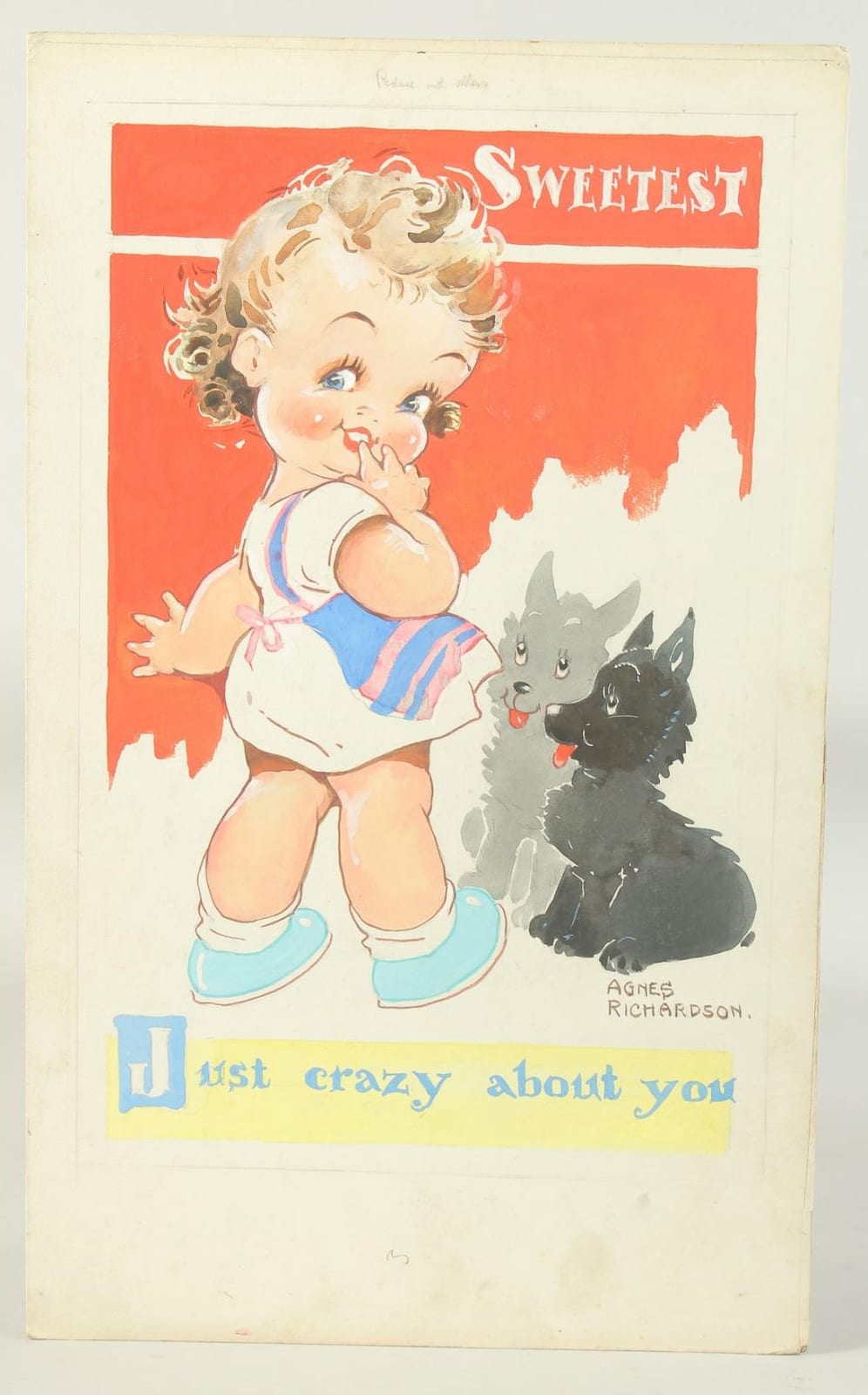 Agnes Richardson comparable auction result: agnes richardson 1885 1951 british just crazy about you and i ll never let you go watercolours both s