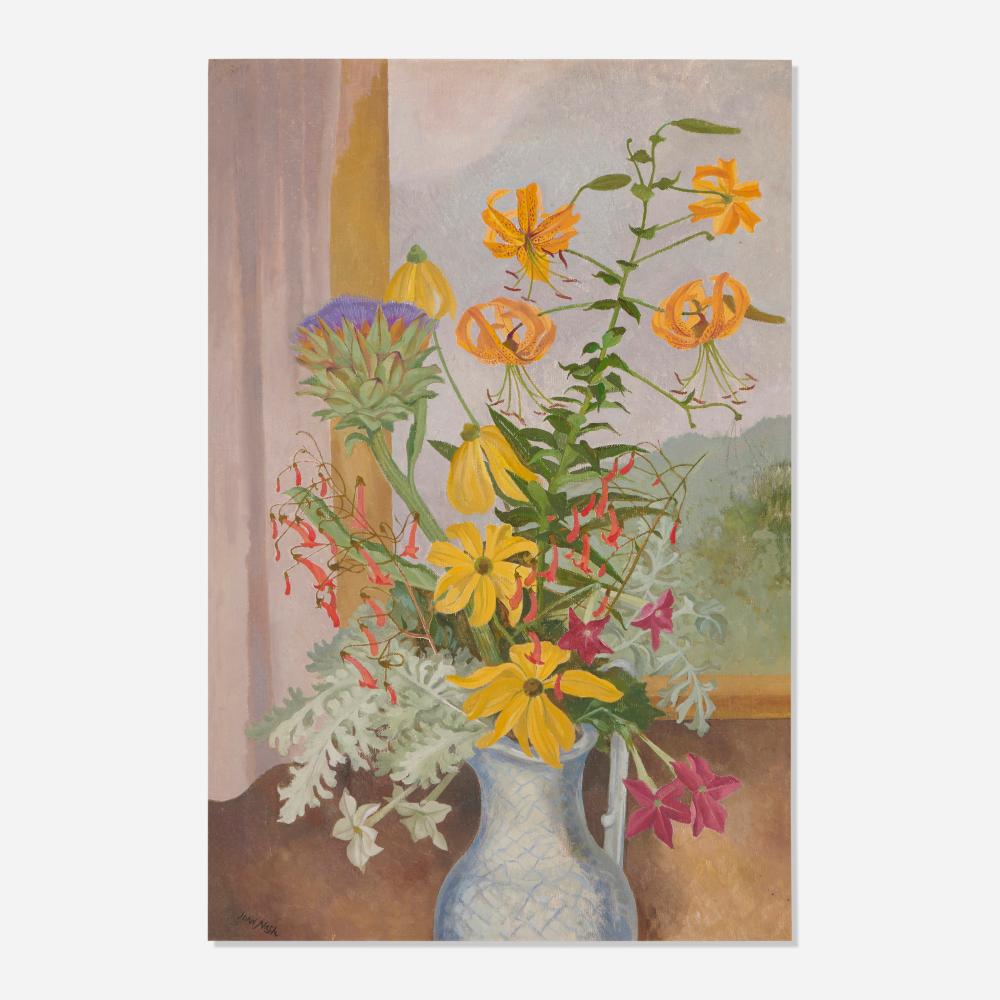 John Northcote Nash comparable auction result: john northcote nash cbe r a still life with floral arrangement
