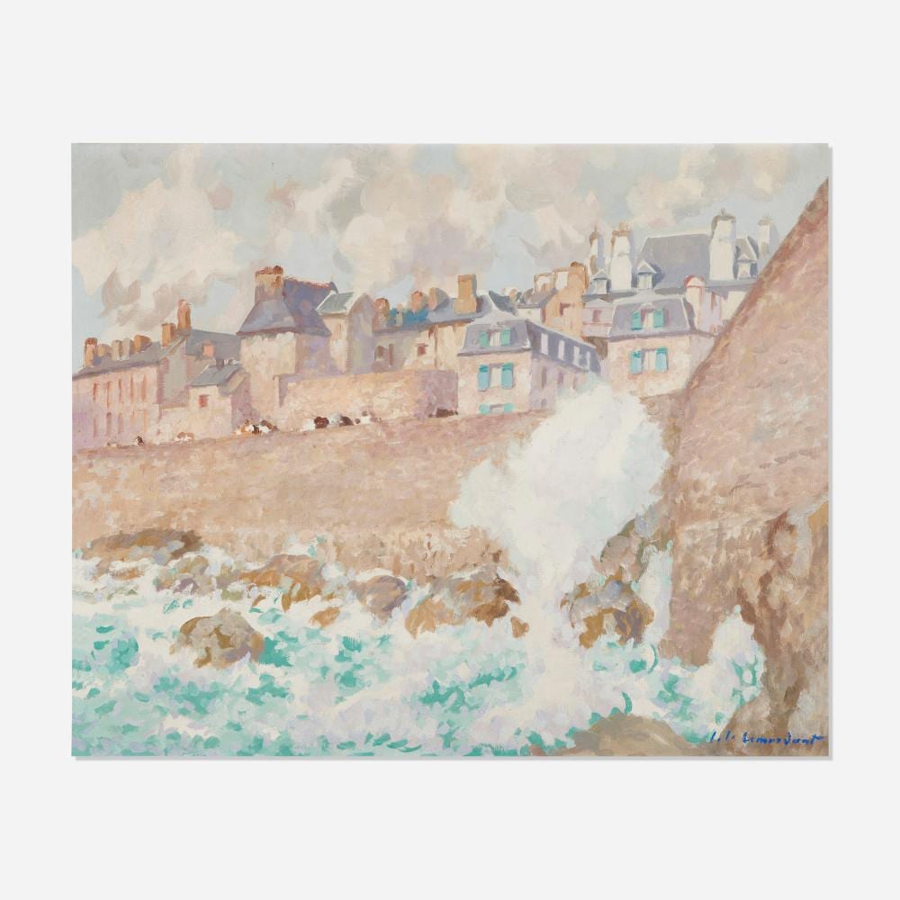 Jean Julien Lemordant comparable auction result: jean julien lemordant brittany seacoast